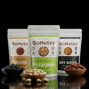 GoNutsy Sweet & Savory Energy Trio – Premium Raisins, Pistachios & Dry Dates