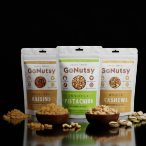 GoNutsy Healthy Nuts Combo – Cashews, Pistachios & Raisins