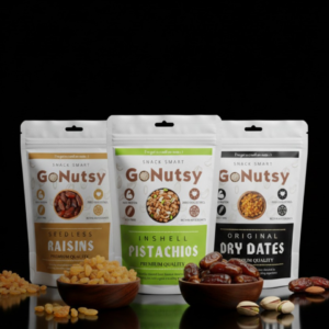 GoNutsy Premium Dry Fruit Assortment – Inshell Pistachios, Golden Raisins & Dry Dates